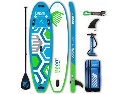 Neon X2 10´7 2022 32 blue 3D Light plus 3 pieces ALU paddle